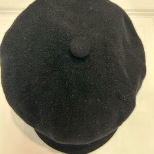 Kangol Black Wool Beret